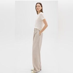 Theory Double Pleat Pant, sand